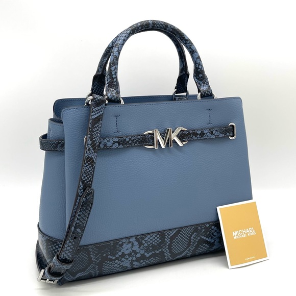 Michael Kors Reed Large Center Zip Satchel Crossbody Bag - Picture 3 of 8